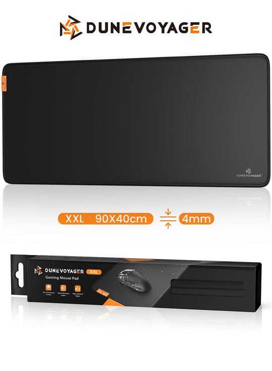 DuneVoyager M6 XXL Gaming Mouse Pad 900x400x4mm Pure Black