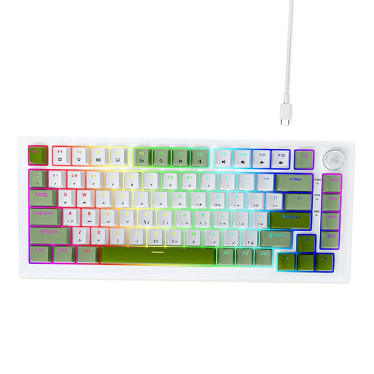 DuneVoyager SK01 82 Keys 75% Gasket Mechanical Keyboard Red Switches RGB