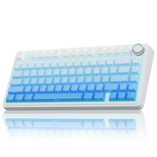 AULA F75 Pro Wireless 75% Gasket Custom Keyboard - Gradient Blue