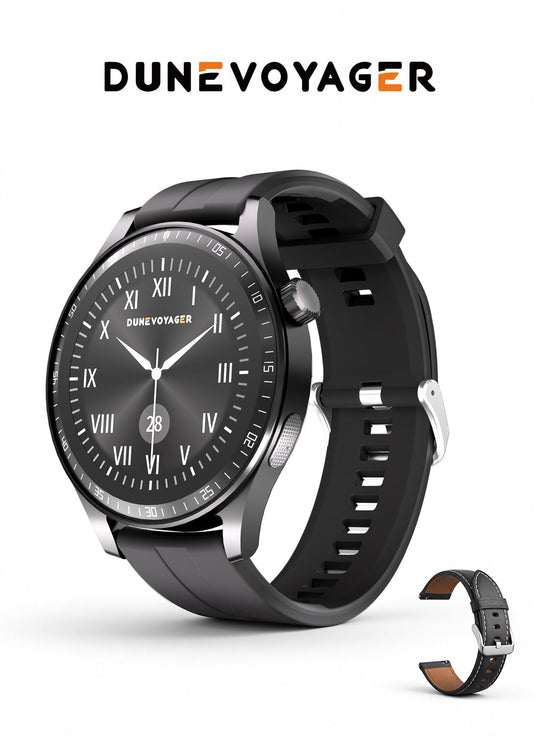 DuneVoyager BW2 Smartwatch 1.46" 360x360 Bluetooth Calling Black