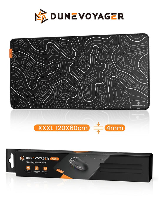 DuneVoyager M2P XXXL Gaming Mouse Pad 1200x600x4mm Black Lines