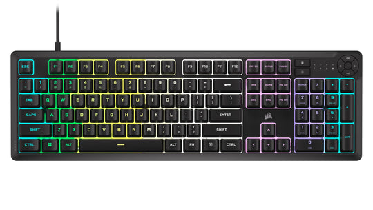 Corsair K55 CORE RGB Membrane Wired Gaming Keyboard Ten-Zone RGB