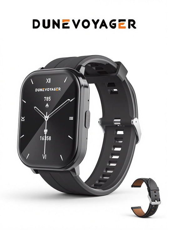 DuneVoyager QW2 Smartwatch 2" HD Bluetooth Calling Black