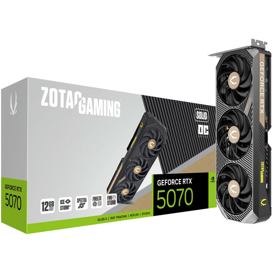 Zotac GeForce RTX 5070 Solid OC 12GB GDDR7 Graphics Card - 2542 MHz