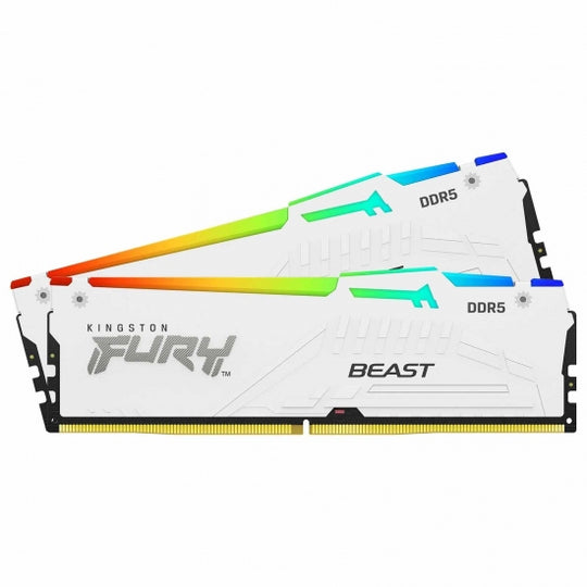 Kingston FURY Beast EXPO RGB 32GB (2x16GB) DDR5 6000MHz CL30 Dual Channel Kit White