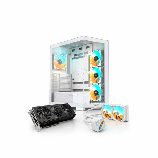 Gigabyte White Edition Power Bundle - GeForce RTX 5070 Windforce OC + AIO Cooler + C500 Case