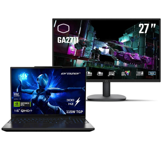 Medion Erazer Major 16 Intel Core Ultra 9 275HX 32GB 2TB SSD RTX 5070 Ti 16" 300Hz MiniLED Windows 11 Gaming Laptop + Cooler Master GA2711 Monitor Bundle