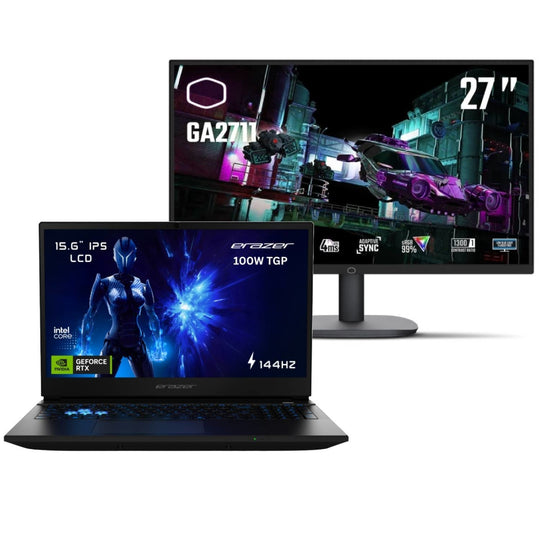 Medion Erazer Deputy 15 P1 Intel Core 7 250H 16GB 1TB SSD RTX 5060 15.6" 144Hz Windows 11 Gaming Laptop + Cooler Master GA2711 Monitor Bundle