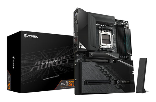 GIGABYTE X870 AORUS STEALTH ATX Motherboard (Socket AM5, DDR5, PCIe 5.0, Wi-Fi 7, USB4)