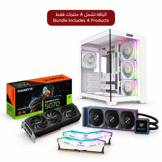 CIT Gaming PC Bundle - RTX 5070 12GB + 32GB DDR5 6000MHz CL30 + 360mm ARGB Cooler + Galaxy Case