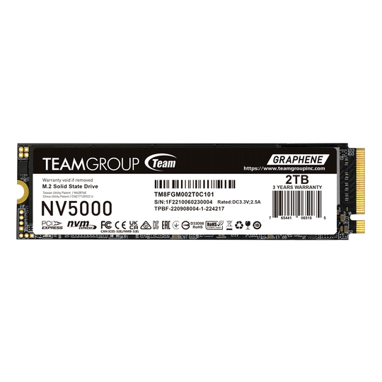 Team Group NV5000 2TB SSD M.2 2280 NVME PCIe 4.0 Solid State Drive