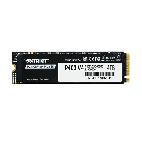 Patriot P400 V4 4TB SSD NVME M.2 2280 PCIe 4.0 Solid State Drive