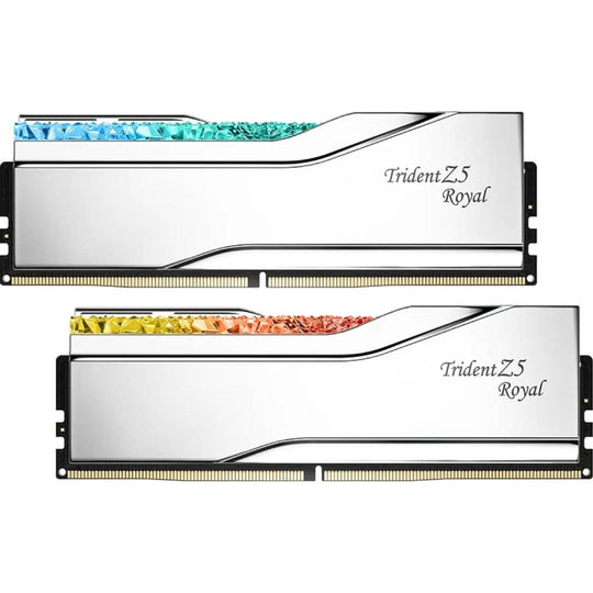 G.Skill Trident Z5 Royal RGB XMP 32GB (2x16GB) DDR5 6400MHz CL32 Desktop Memory Kit Silver