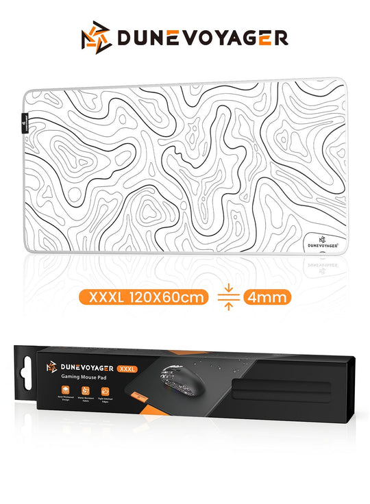 DuneVoyager M1P XXXL Gaming Mouse Pad 1200x600x4mm White Lines