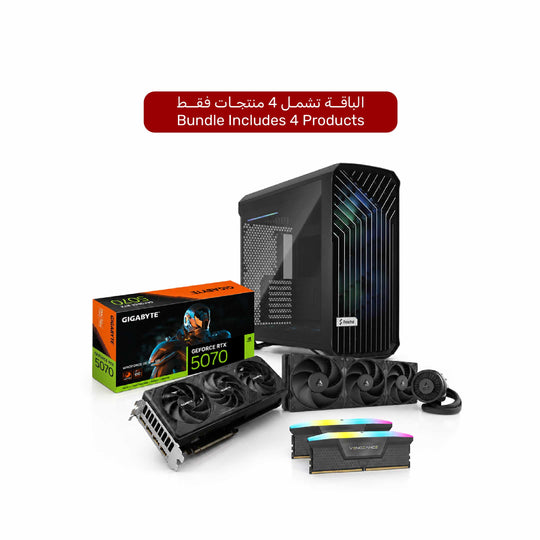 CIT High-Performance Gaming PC Bundle - RTX 5070 + 420mm AIO + 32GB DDR5 6400MHz + Torrent Case