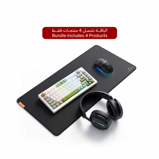 DuneVoyager Black Gaming Bundle - Mouse + Pad + Keyboard + Headset