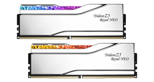 G.Skill Trident Z5 Royal RGB EXPO 64GB (2x32GB) DDR5 6000MHz CL26 Desktop Memory Kit Silver