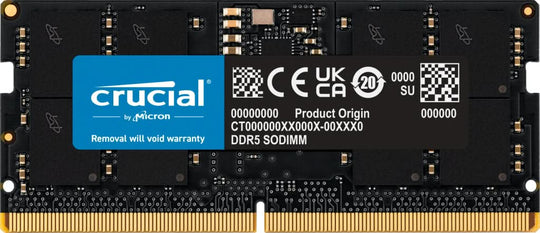 Crucial 16GB DDR5-5600 SODIMM Laptop Memory CL46 ECC