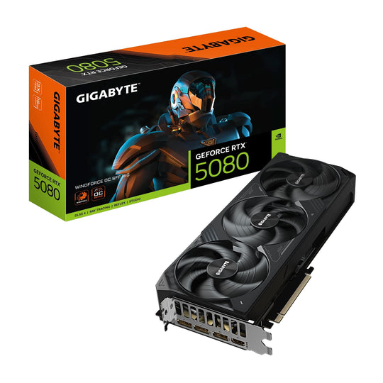 GIGABYTE GeForce RTX 5080 WINDFORCE OC SFF 16GB GDDR7 Graphics Card - 2670 MHz