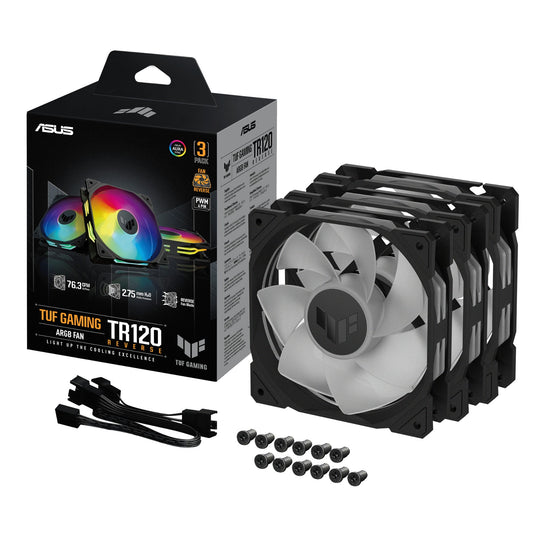 ASUS TUF Gaming TR120 ARGB Reverse 3IN1 Black 120mm Fan