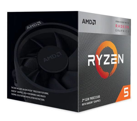 AMD Ryzen 5 3400G 4MB Cache 3.7GHz 4 Cores AM4 Processor with Wraith Cooler